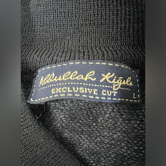 Abdullah Kigili Exclusive Cut Wool/ Acrylic  Sweater Elbow Patches‎ Sz L - Picture 4 of 7